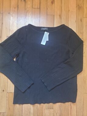 Banana Republic Women's Black Ribbed Sweater